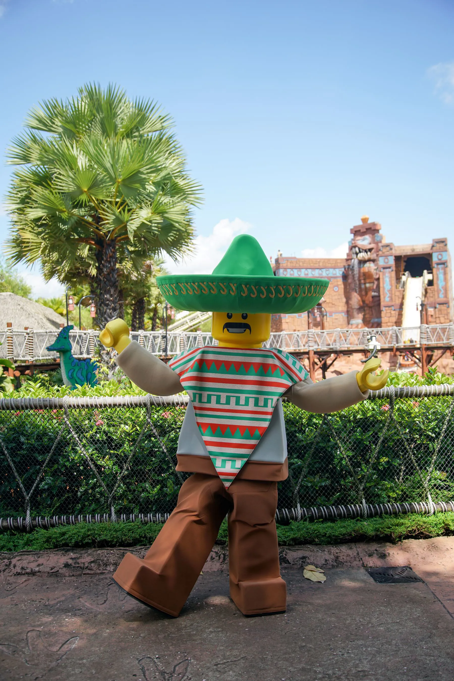 A LEGO Walking character at LEGOLAND Malaysia Resort